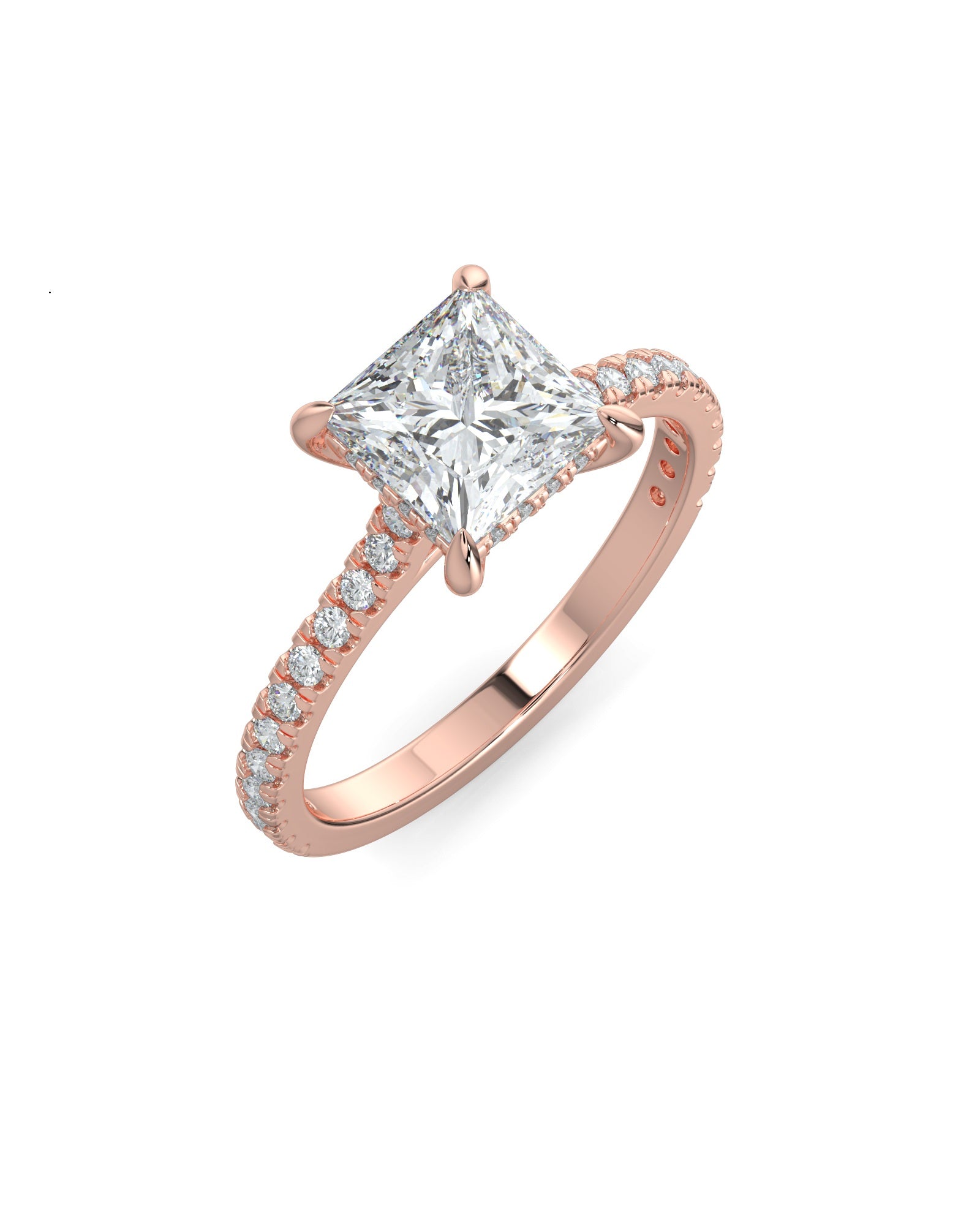 Hidden Halo Princess-Cut Engagement Ring