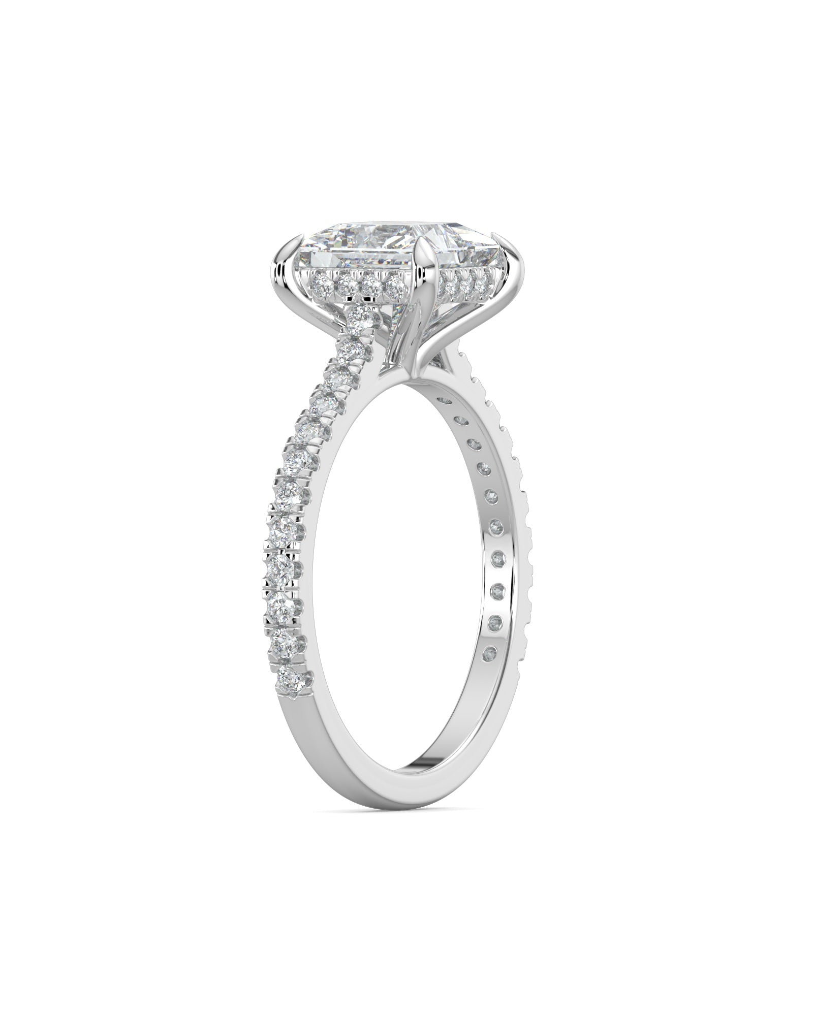 Hidden Halo Princess-Cut Engagement Ring