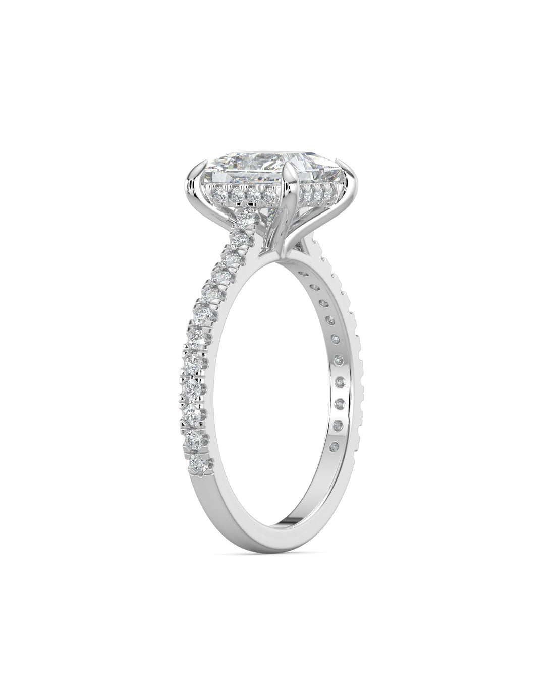 Hidden Halo Princess-Cut Engagement Ring