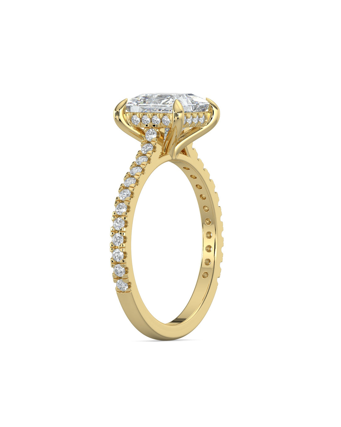 Hidden Halo Princess-Cut Engagement Ring