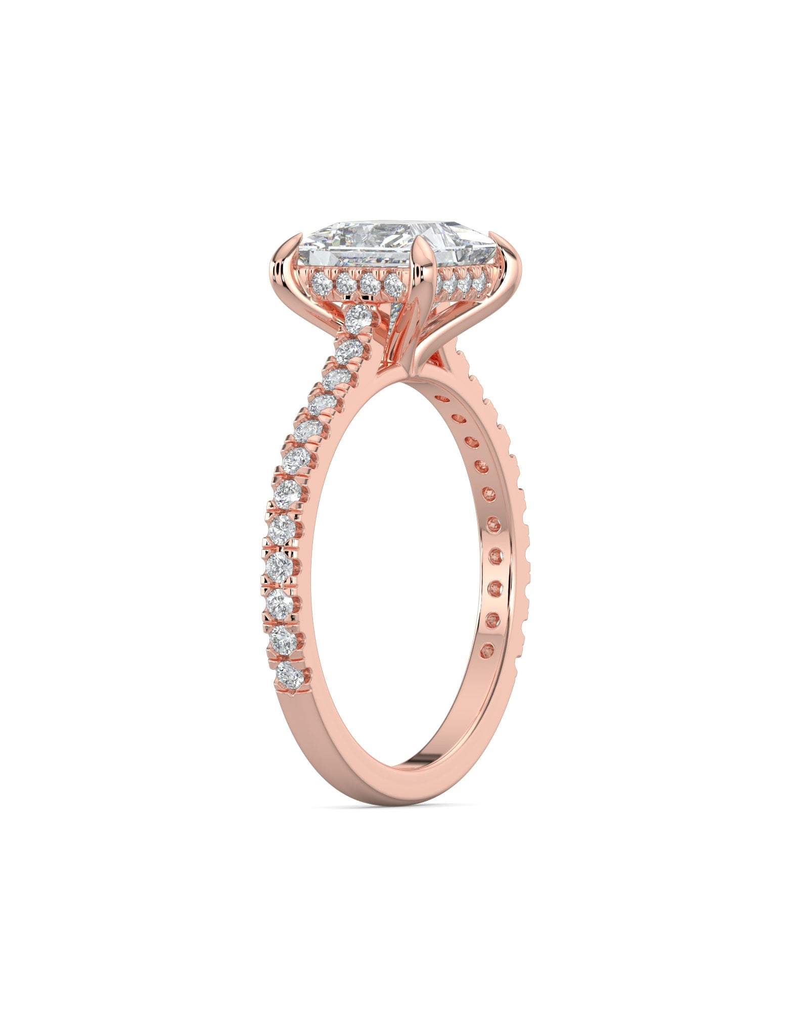 Hidden Halo Princess-Cut Engagement Ring