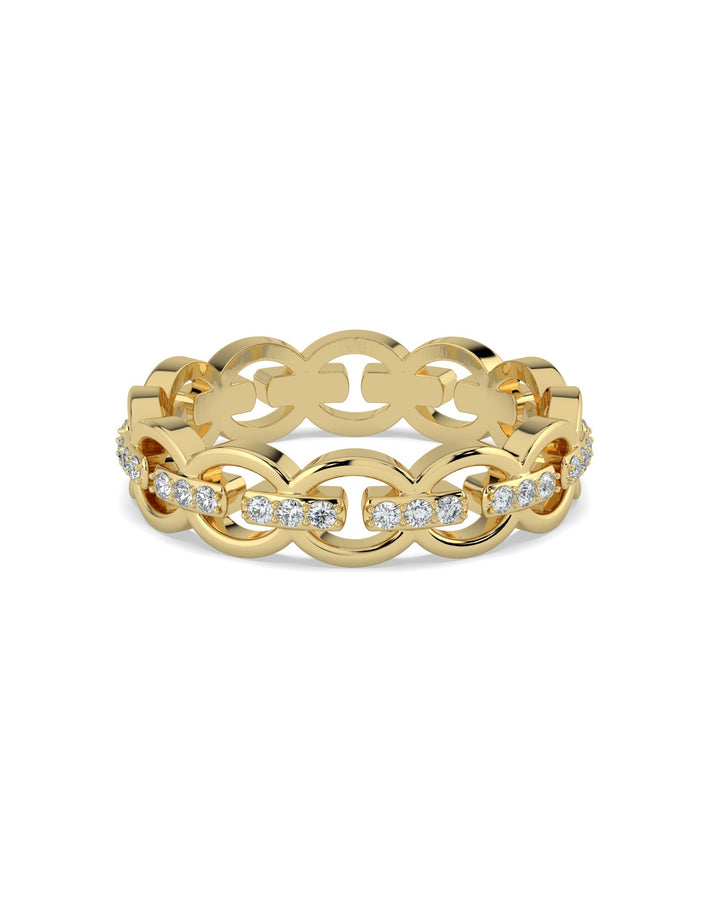 Eternity Diamond Link Ring