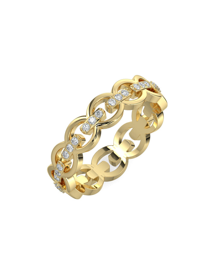 Eternity Diamond Link Ring