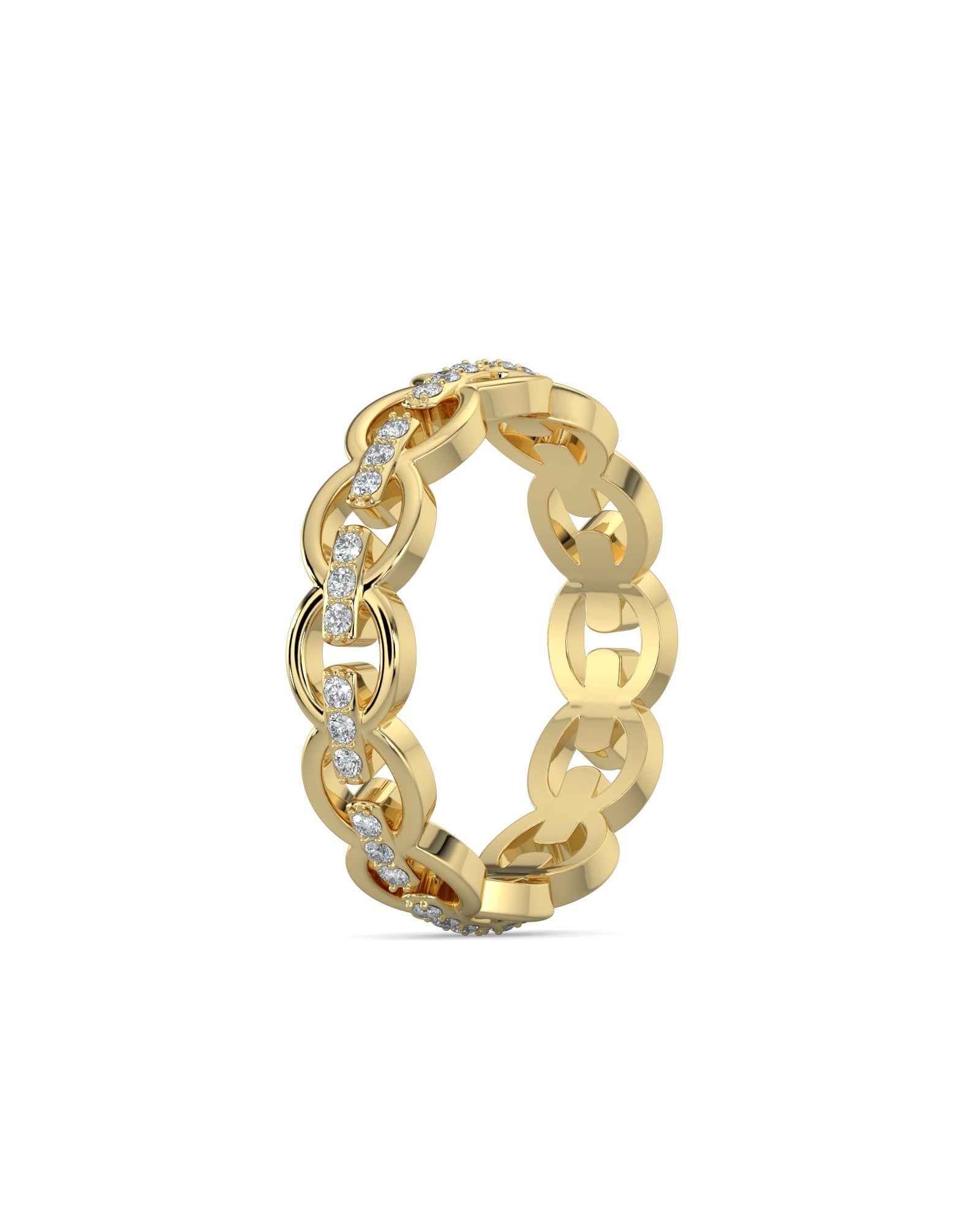 Eternity Diamond Link Ring