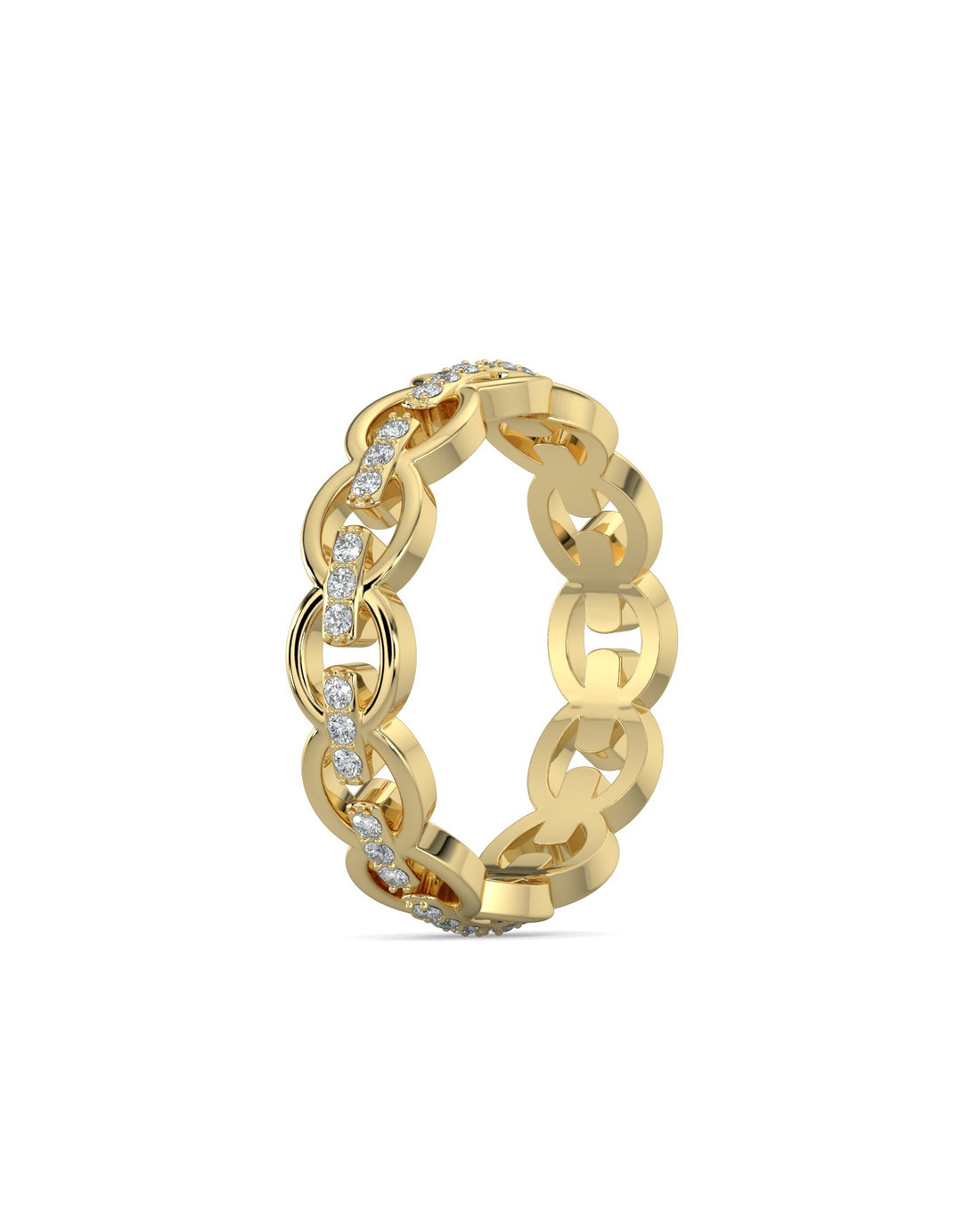 Eternity Diamond Link Ring