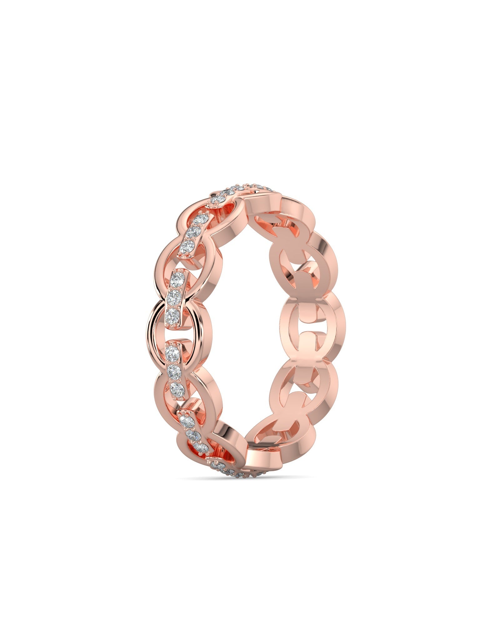 Eternity Diamond Link Ring