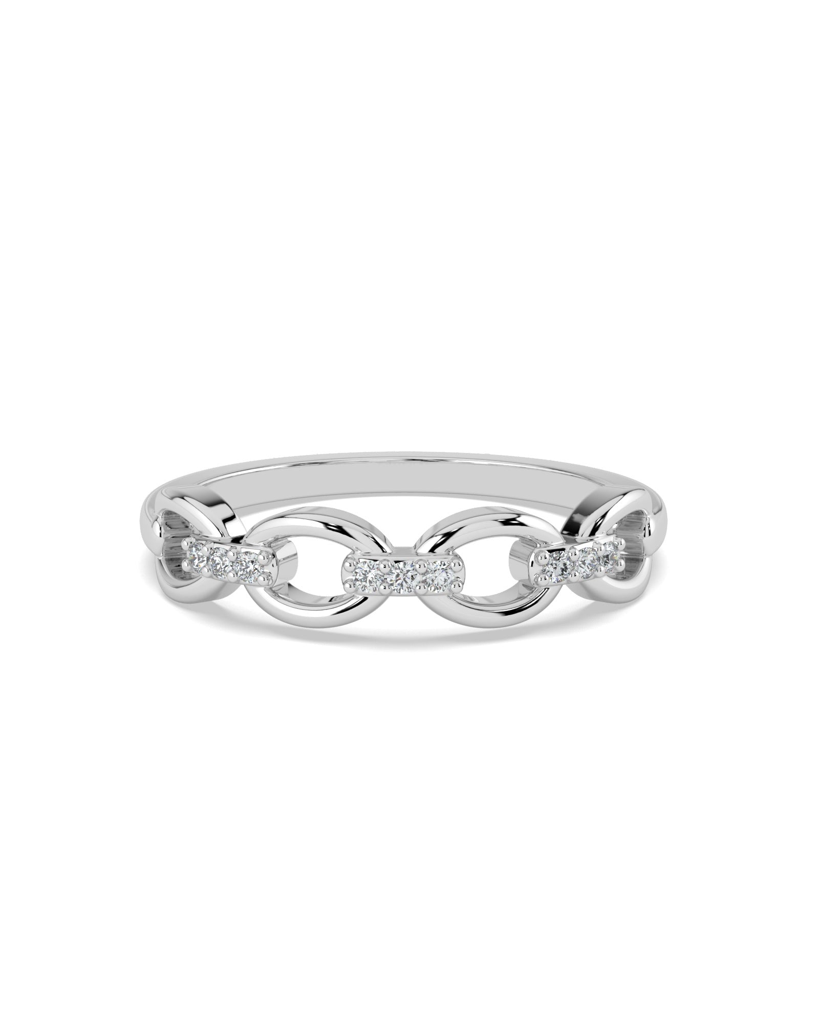 Cable Chain Diamond Ring