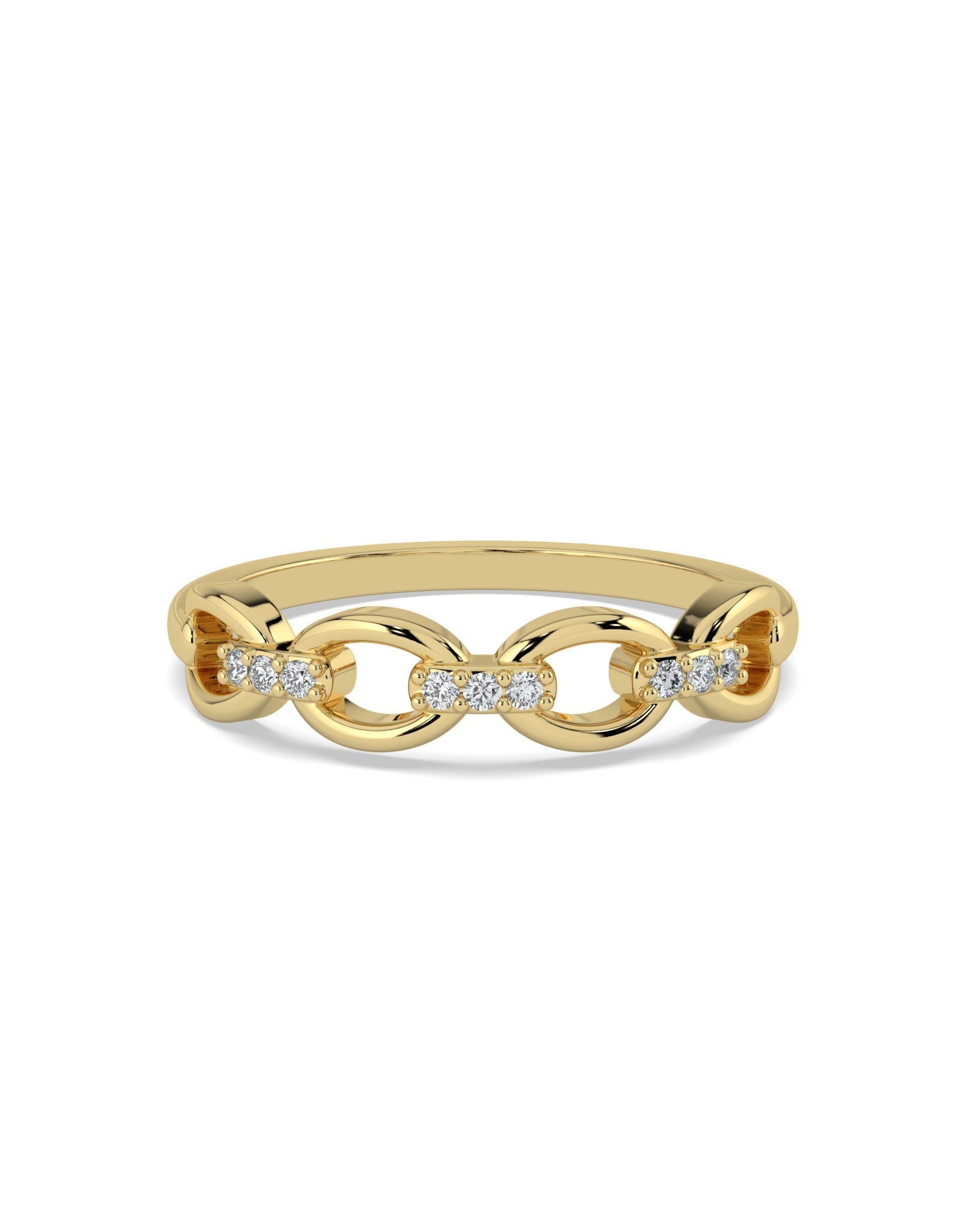 Cable Chain Diamond Ring