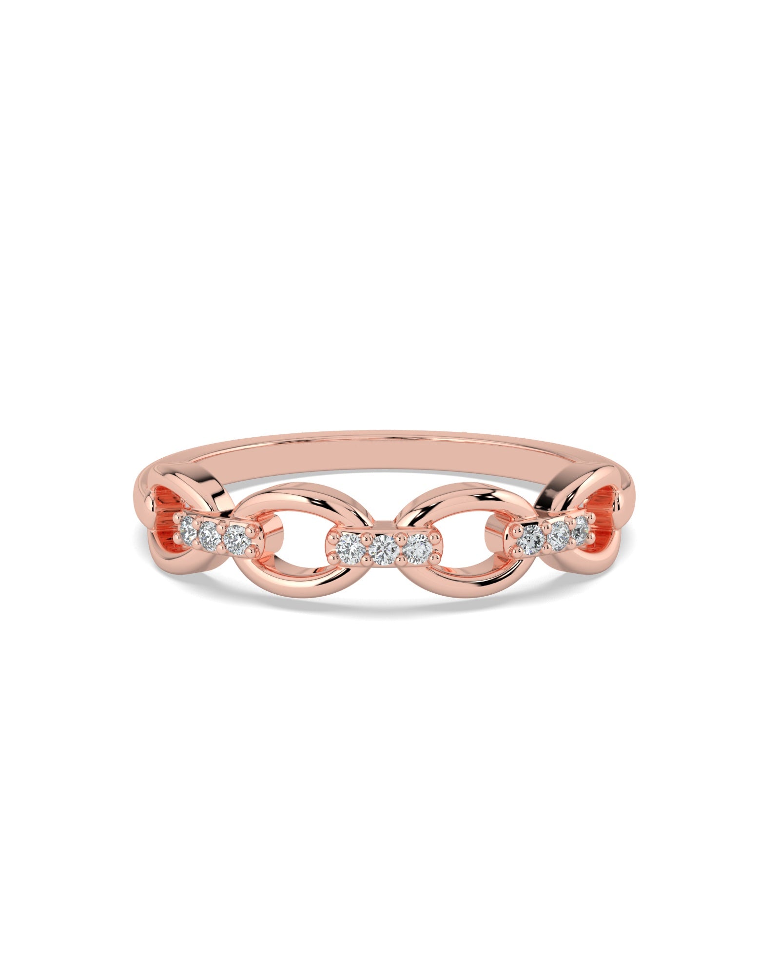 Cable Chain Diamond Ring