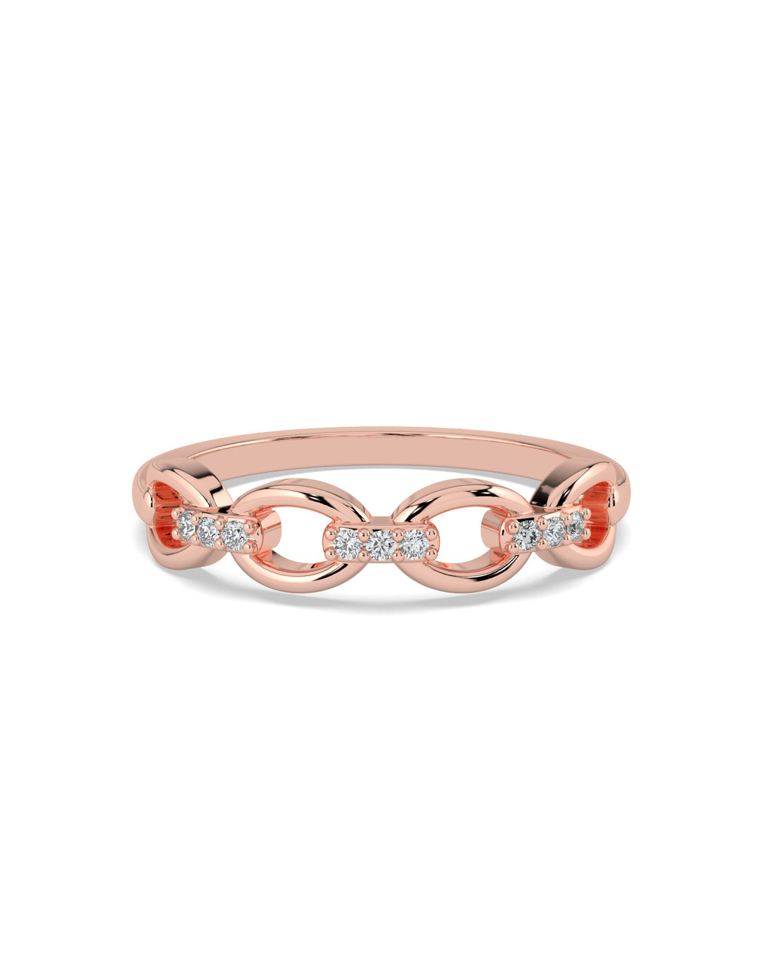 Cable Chain Diamond Ring