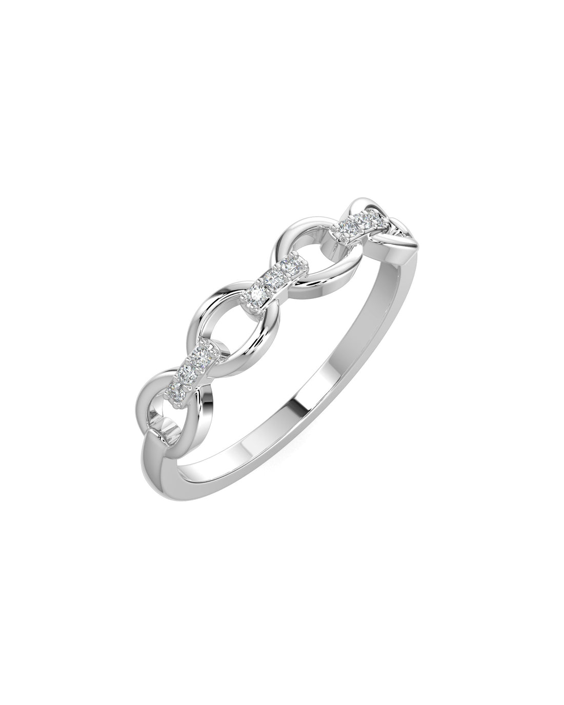 Cable Chain Diamond Ring