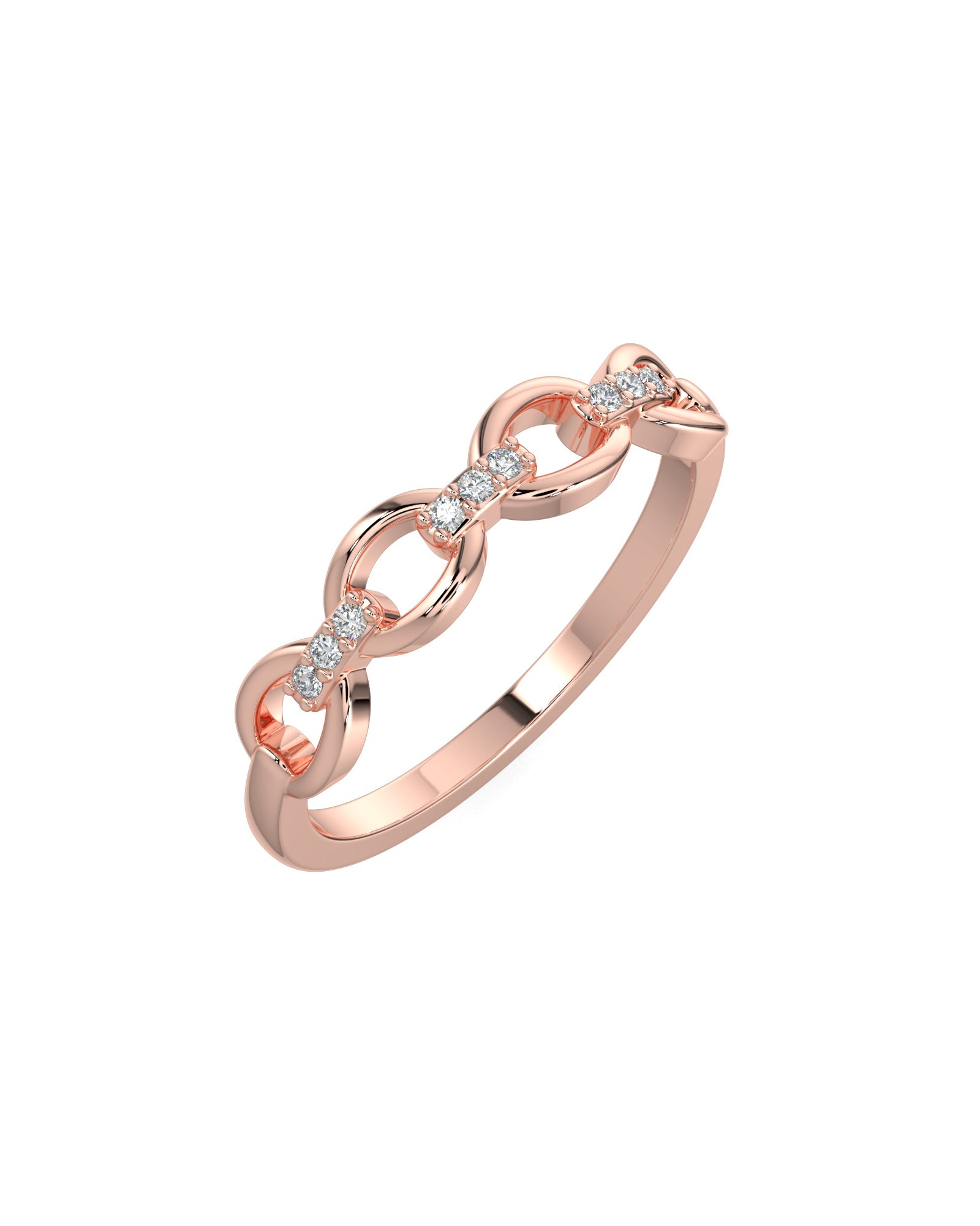 Cable Chain Diamond Ring
