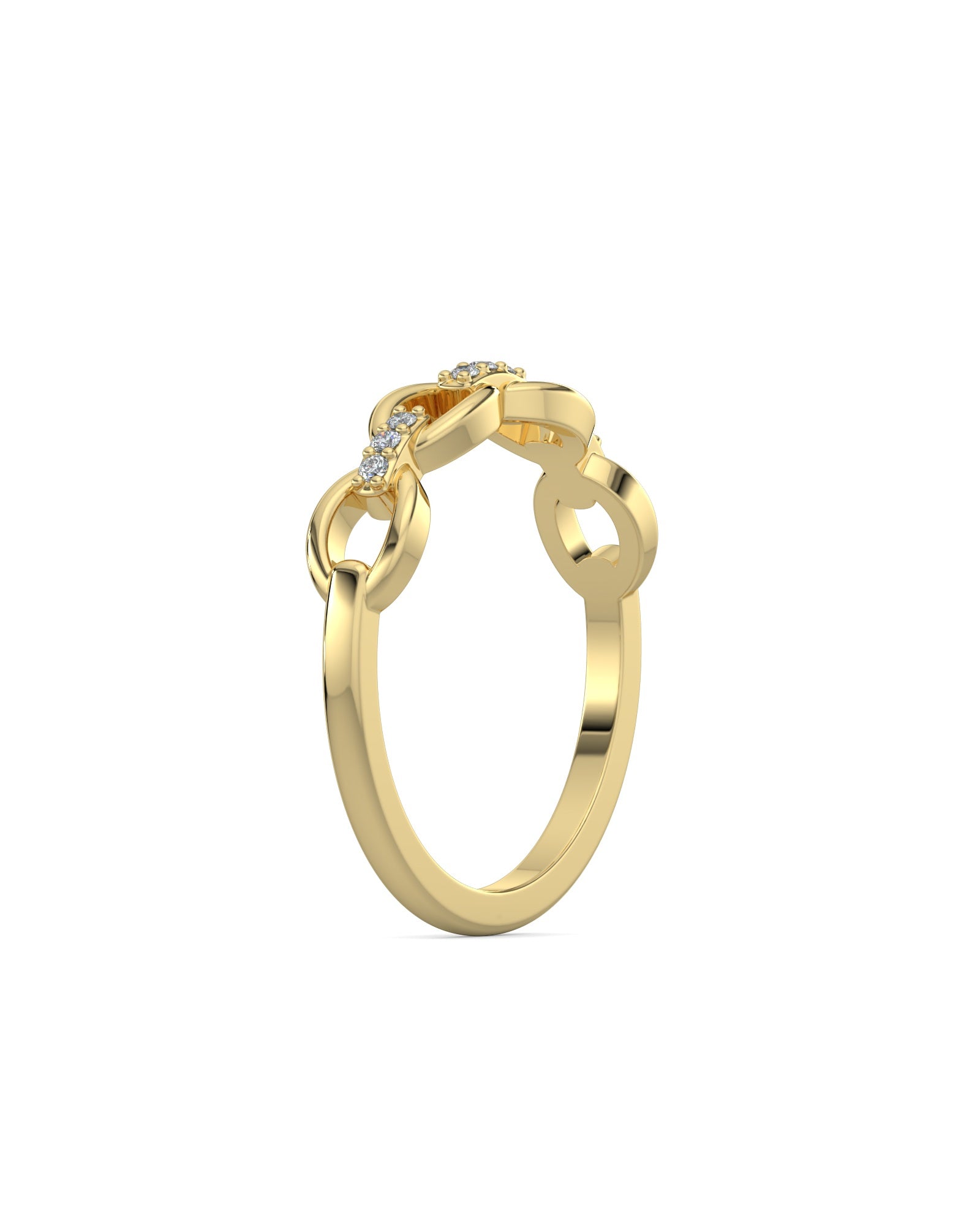 Cable Chain Diamond Ring