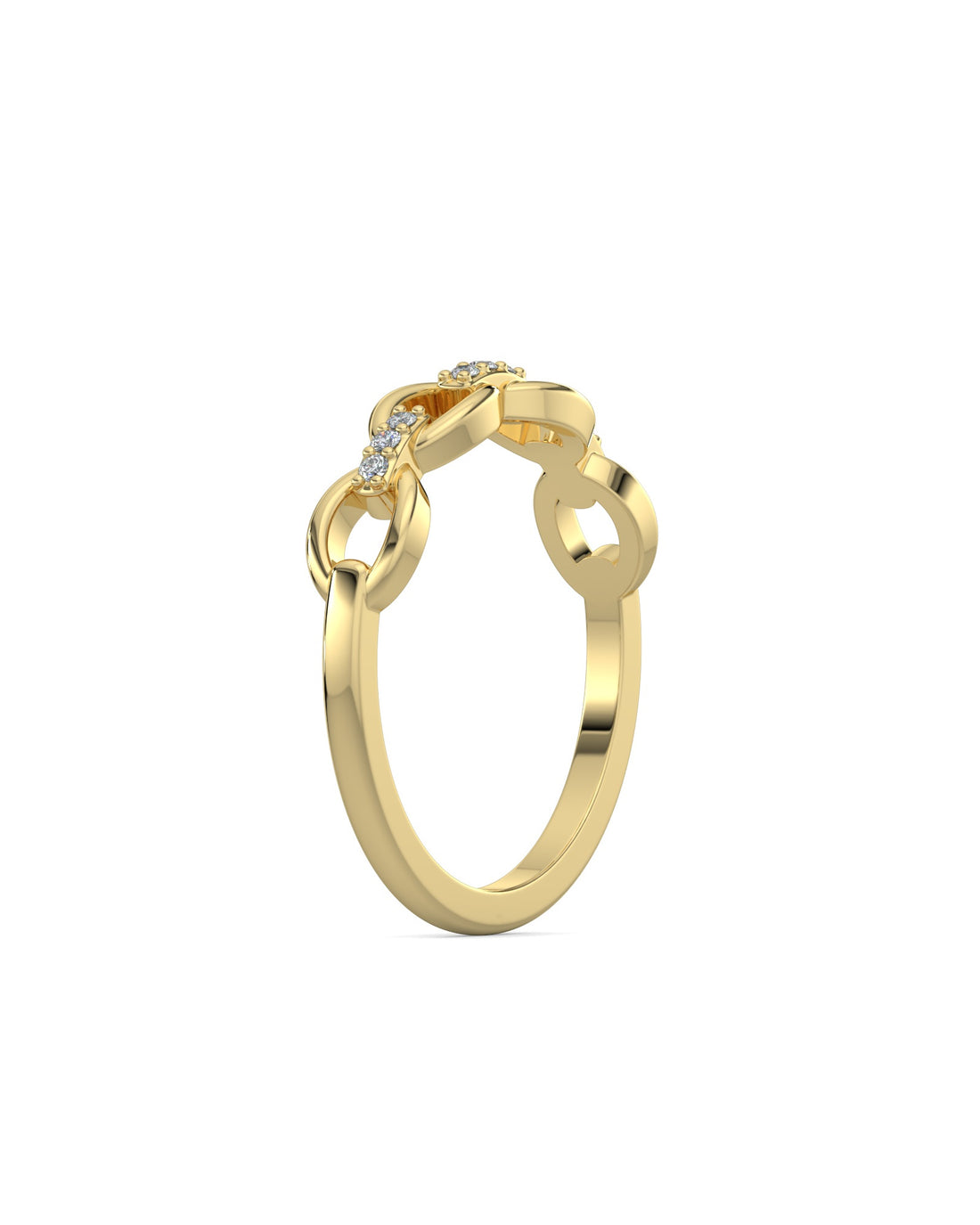 Cable Chain Diamond Ring