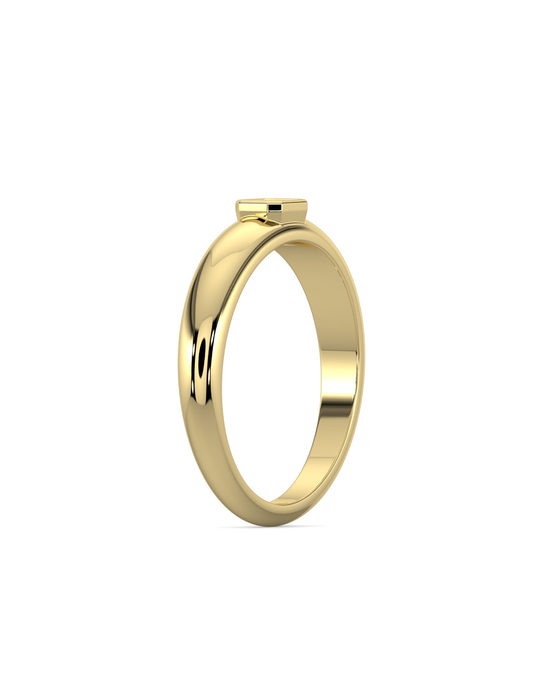 Bezel Setting Emerald Diamond Ring