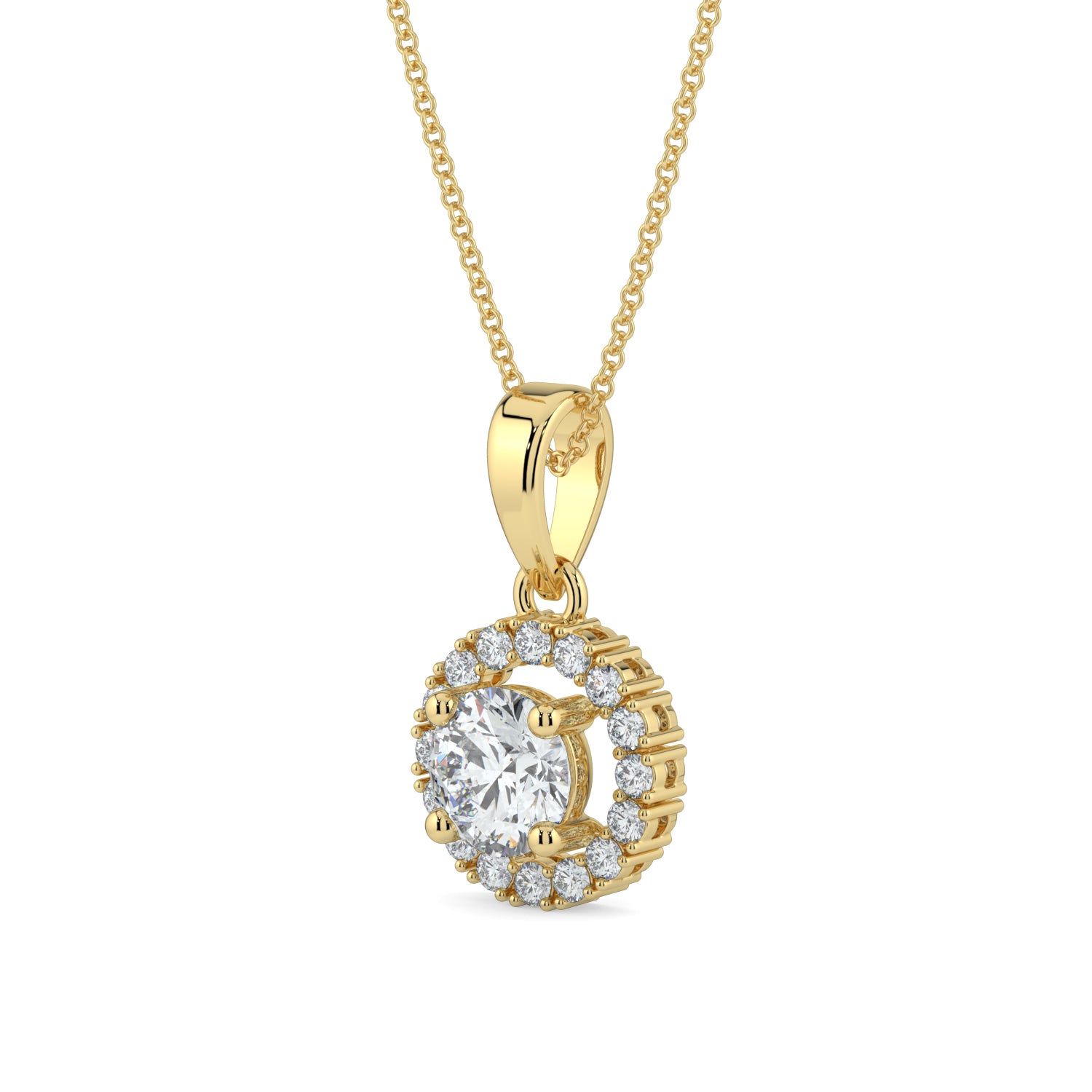 halo necklace