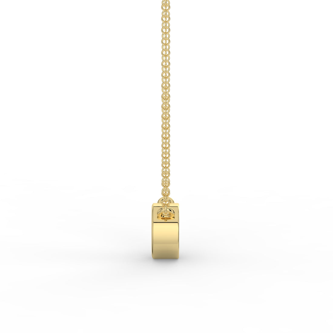 Bezel-Set Diamond Necklace 14K Yellow Gold