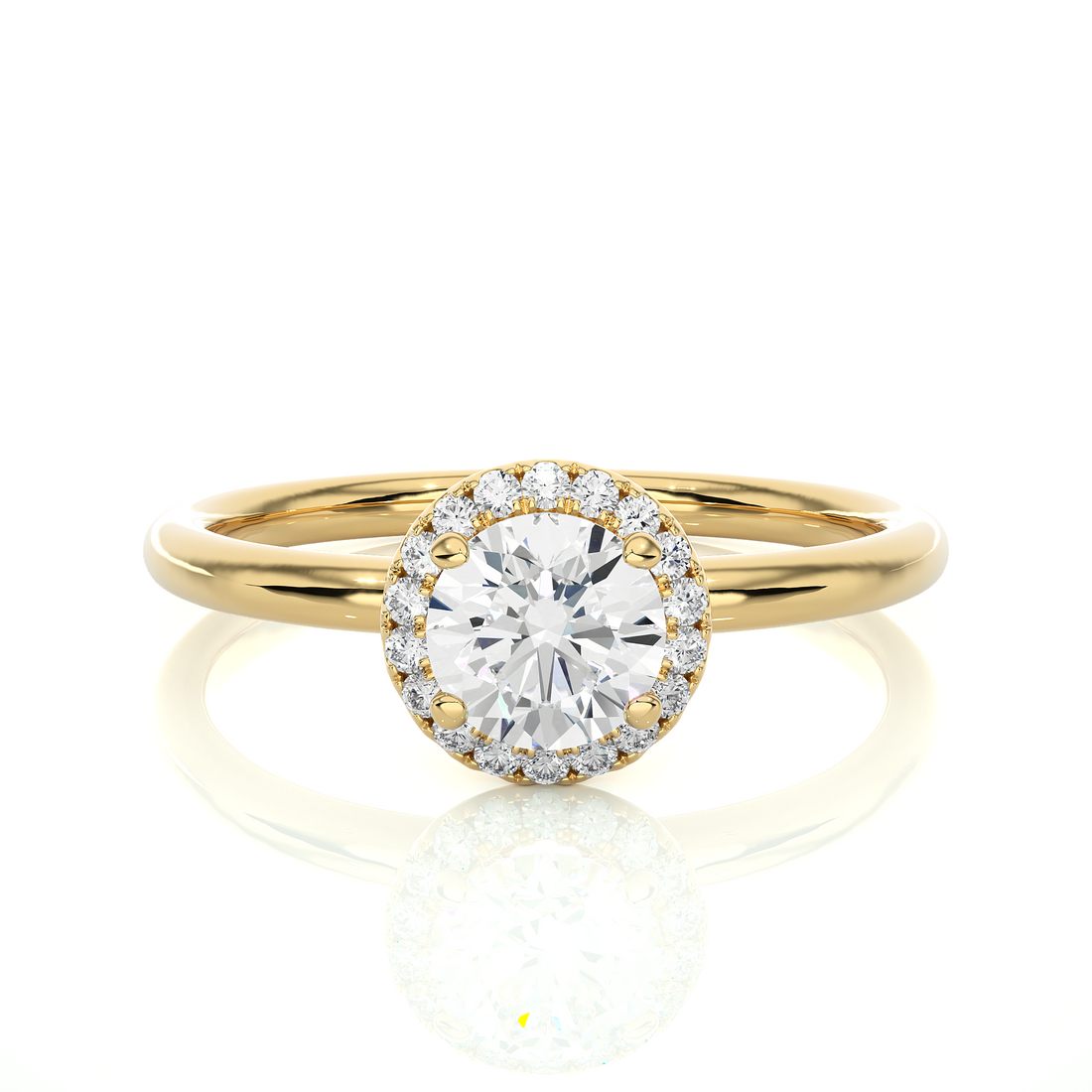 Halo Diamond Engagement Ring