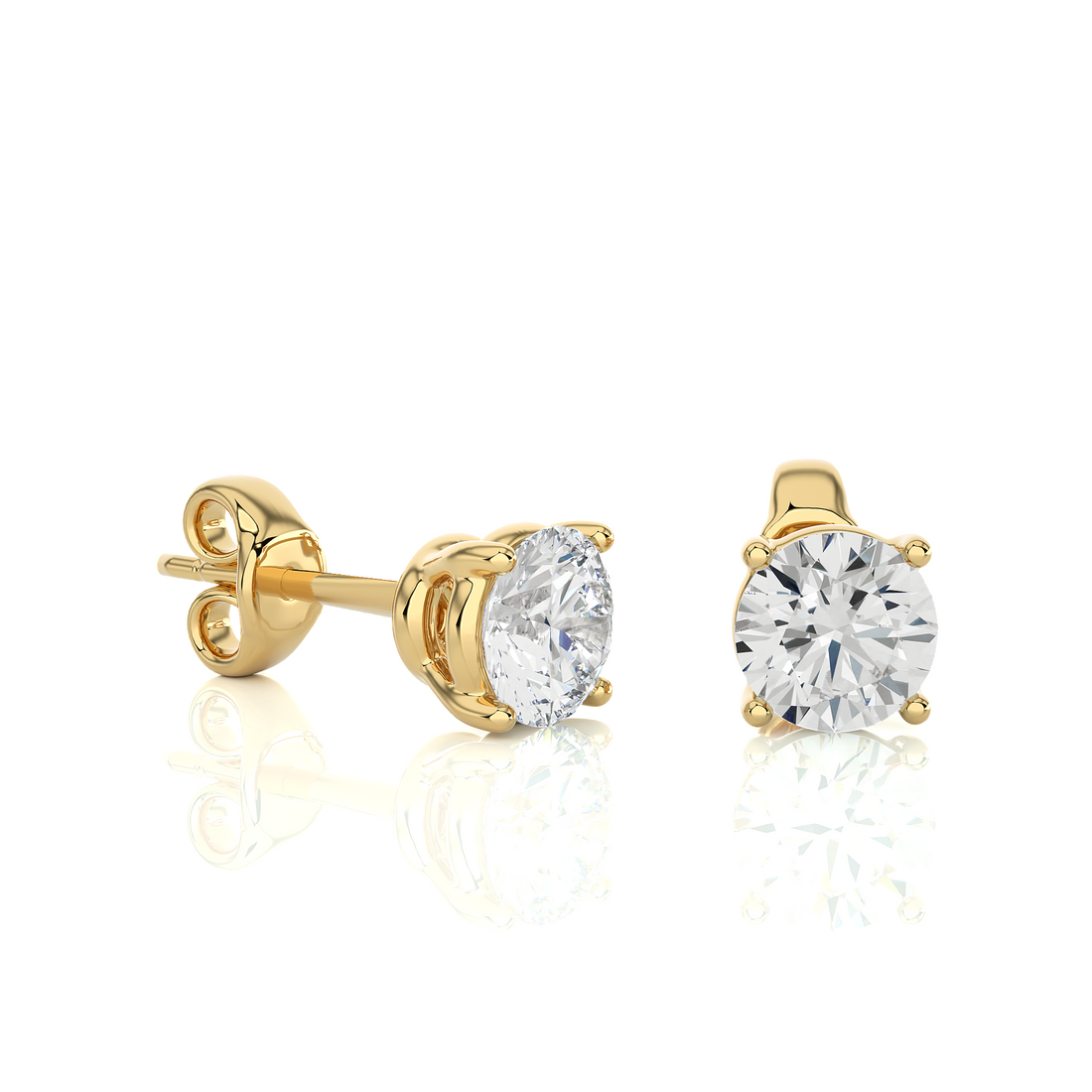 lab grown diamond stud earrings