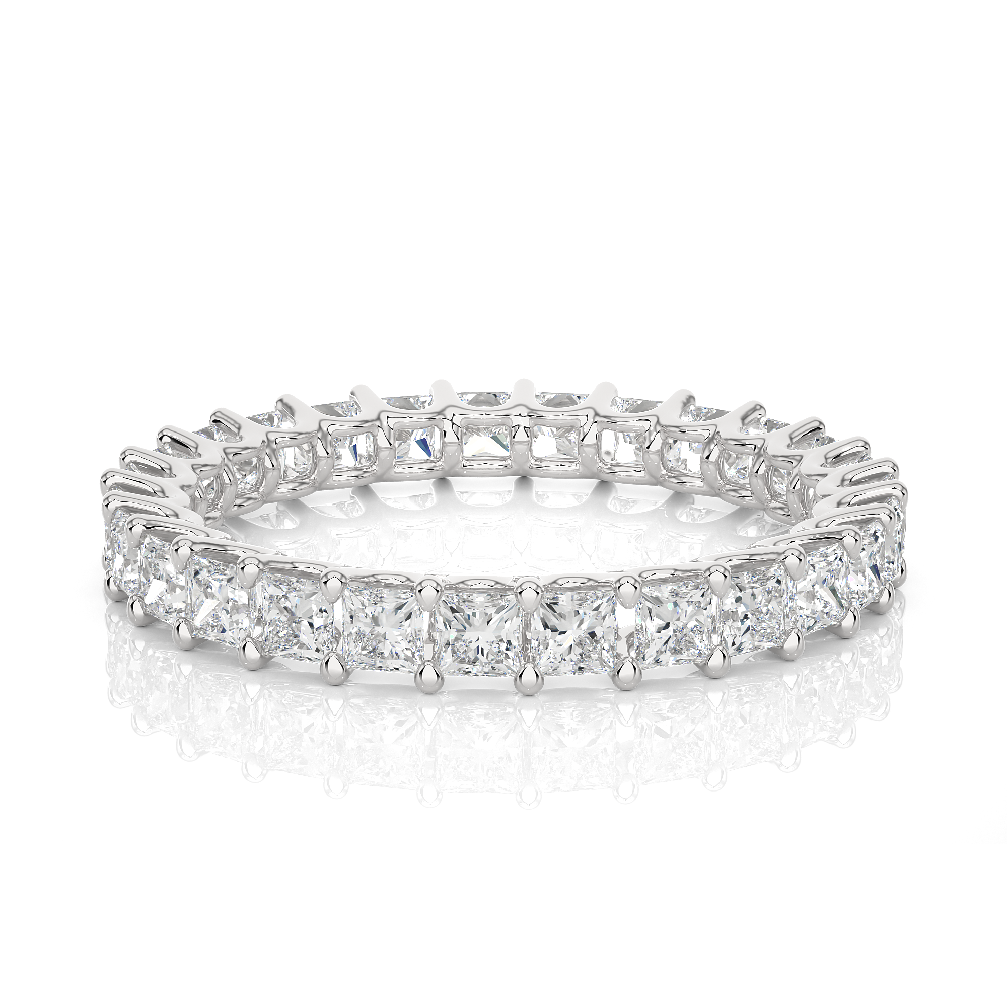 Princess Cut wedding Eternity band