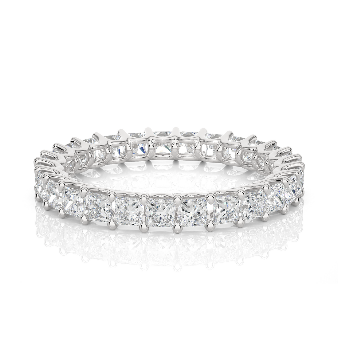 Princess Cut wedding Eternity band