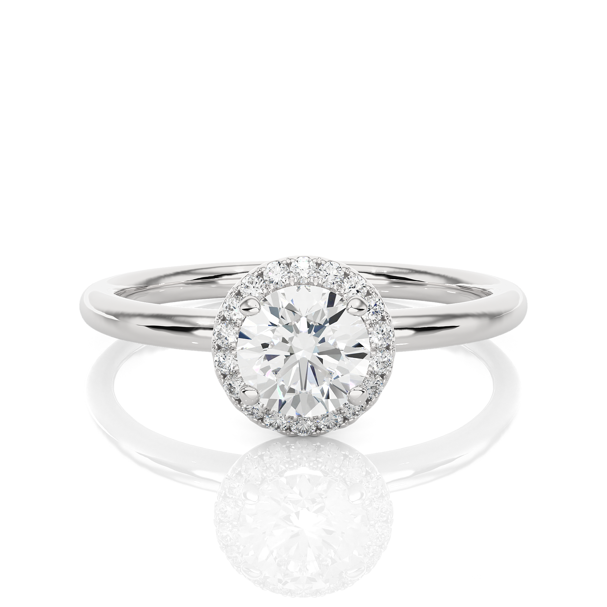 Halo Diamond Engagement Ring