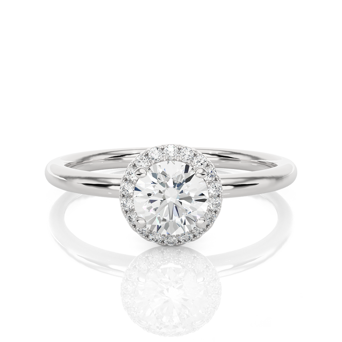 Halo Diamond Engagement Ring