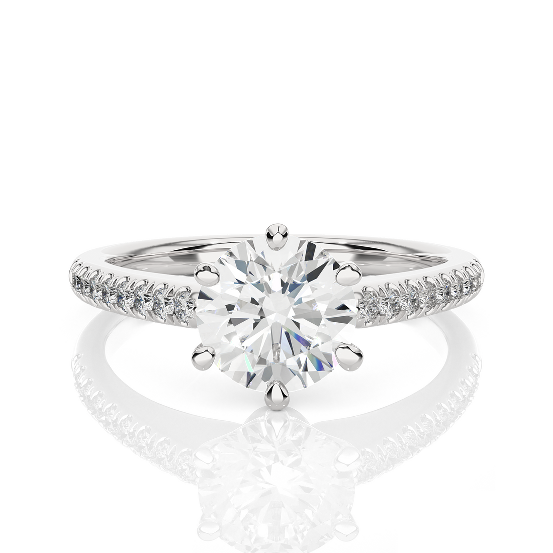 pavé engagement rings