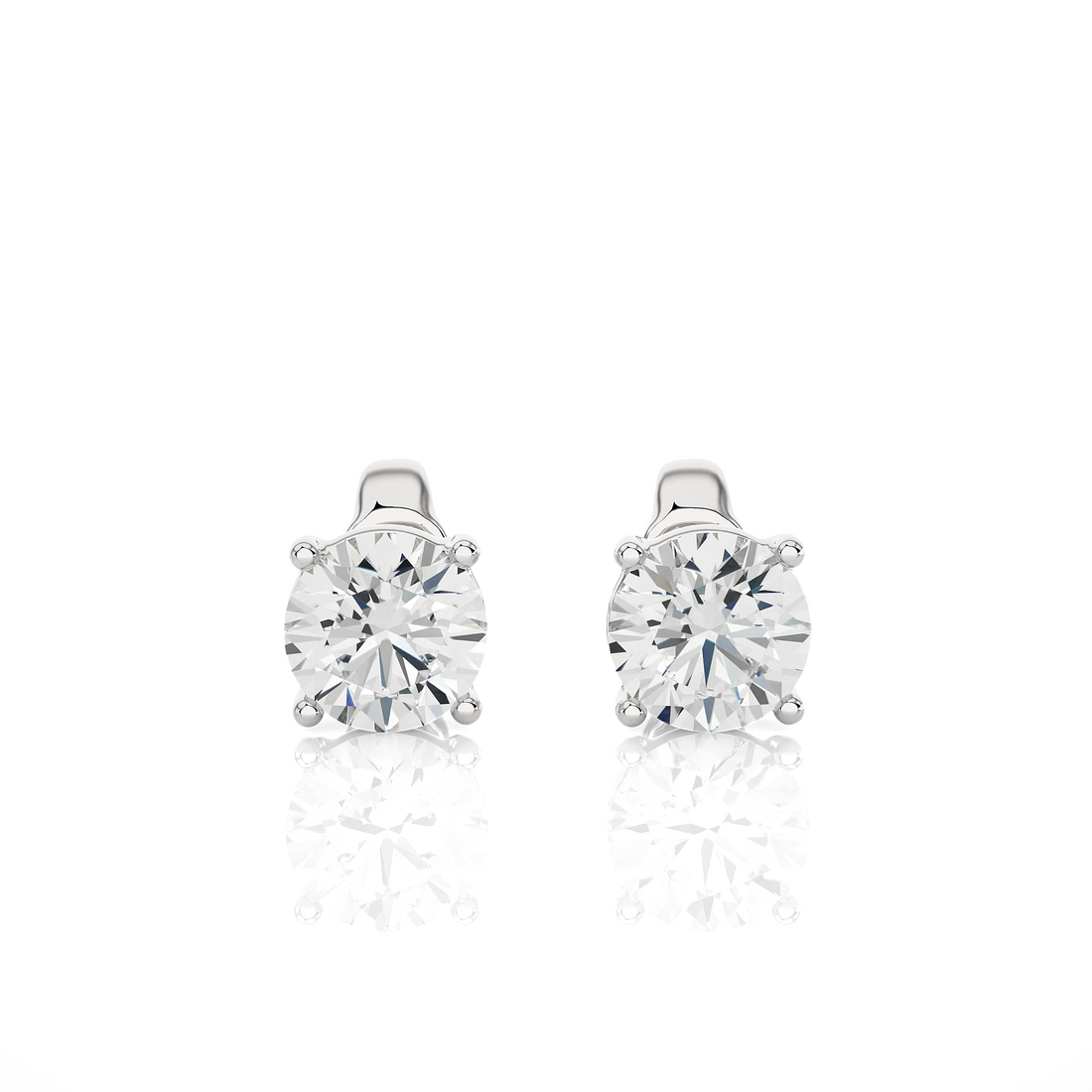 Solitaire Diamond Earrings