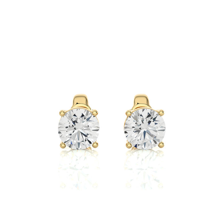 Solitaire Diamond Earrings