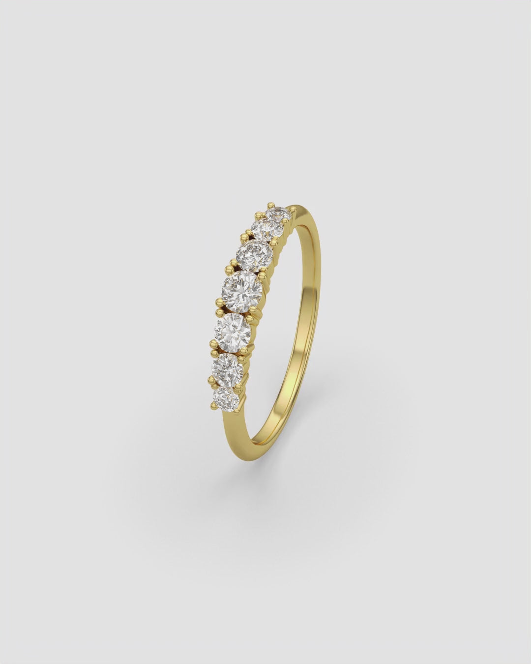 7 Stone Diamond Wedding Band