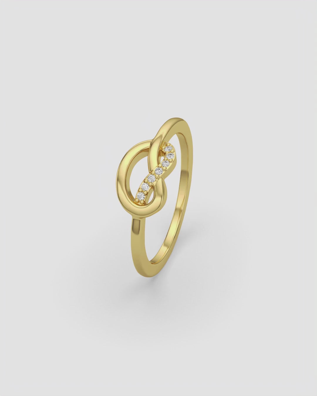 Diamond Love Knot Petite Promise Ring